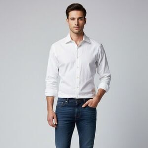 Bachrach White Superfine 80's 2 Ply Cotton Size 15.5